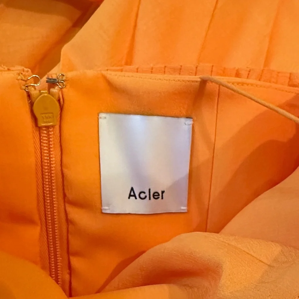 Acler Fairley Drop-Waist Pleated Midi Dress - Picture 5 of 10